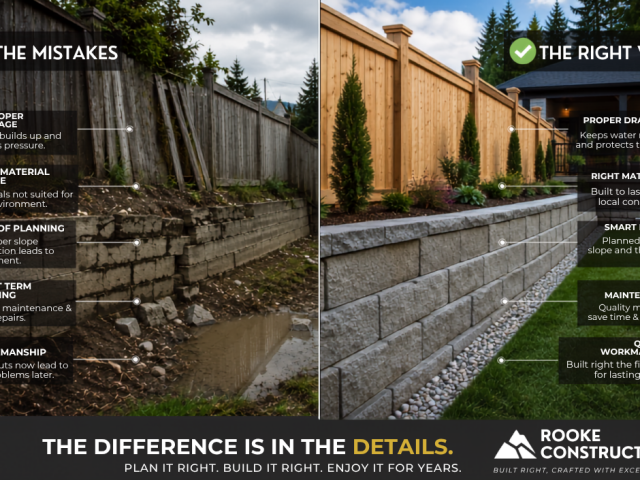 Top 7 Mistakes Homeowners Make with Fences & Retaining Walls